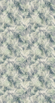 Fabric roller blind for window Sketch of a plant on a colored background