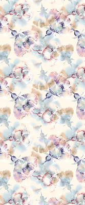 Blackout roller blind for window Colorful painted flowers