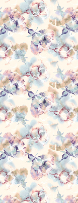 Blackout roller blind for window Colorful painted flowers