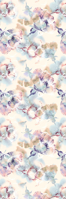 Blackout roller blind for window Colorful painted flowers