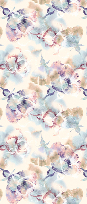 Blackout roller blind for window Colorful painted flowers