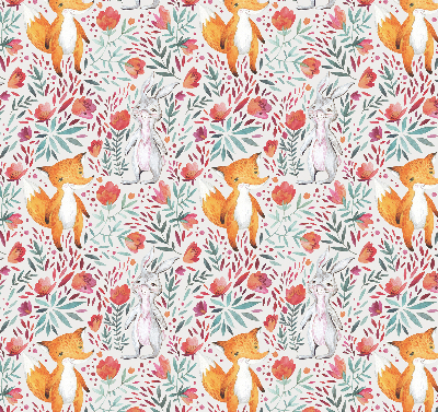 Fabric roller blind for window Animals and plants