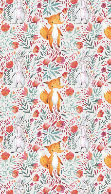 Fabric roller blind for window Animals and plants