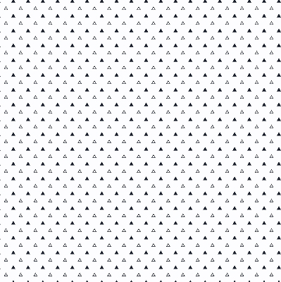Blackout roller blind with a triangle pattern