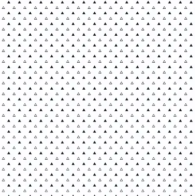 Blackout roller blind with a triangle pattern