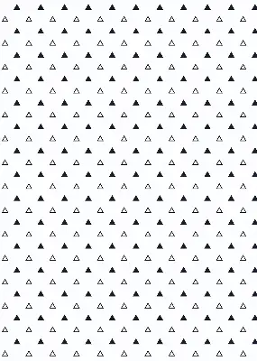 Blackout roller blind with a triangle pattern