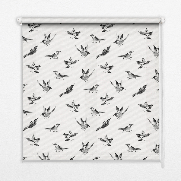 Blackout roller blind for window Birds