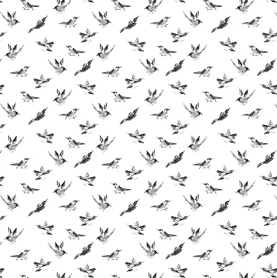 Blackout roller blind with birds pattern