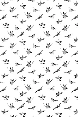 Blackout roller blind with birds pattern