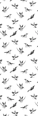 Blackout roller blind with birds pattern