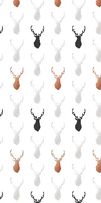 Blackout roller blind with a deer head pattern