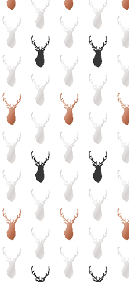 Blackout roller blind Drawn deer heads