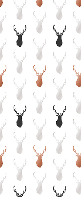Blackout roller blind Drawn deer heads