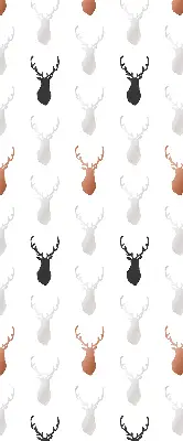 Blackout roller blind with a deer head pattern