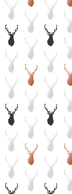 Blackout roller blind Drawn deer heads