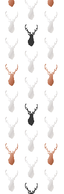 Blackout roller blind Drawn deer heads