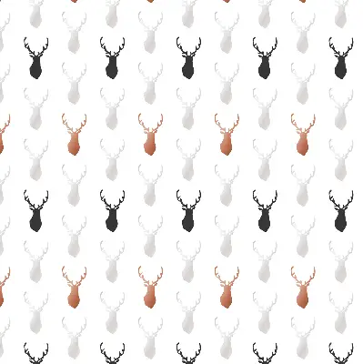 Blackout roller blind with a deer head pattern