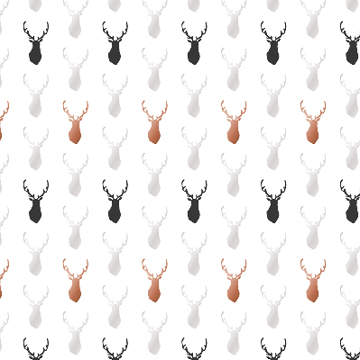 Blackout roller blind Drawn deer heads
