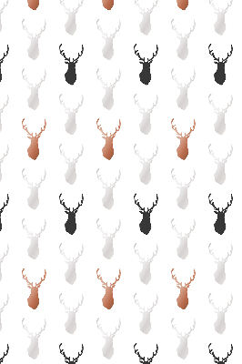 Blackout roller blind Drawn deer heads