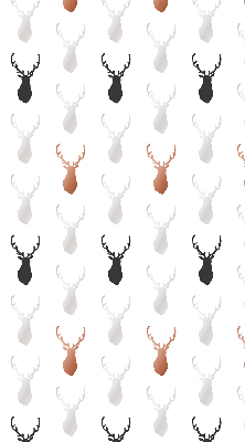 Blackout roller blind Drawn deer heads