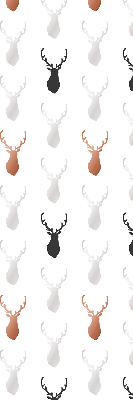 Blackout roller blind Drawn deer heads