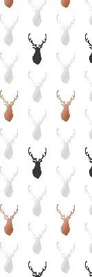 Blackout roller blind with a deer head pattern