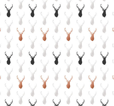 Blackout roller blind Drawn deer heads