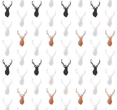 Blackout roller blind Drawn deer heads