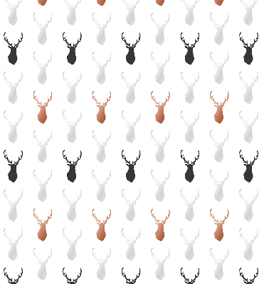 Blackout roller blind Drawn deer heads