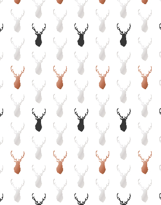 Blackout roller blind Drawn deer heads