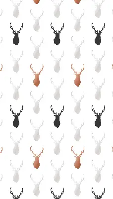 Blackout roller blind with a deer head pattern