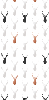 Blackout roller blind Drawn deer heads