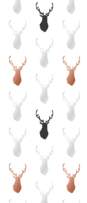 Blackout roller blind Drawn deer heads