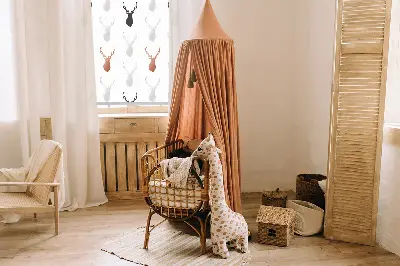Blackout roller blind with a deer head pattern