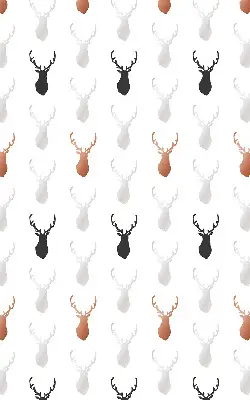 Blackout roller blind with a deer head pattern
