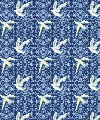 Blackout roller blind for window Herons pattern