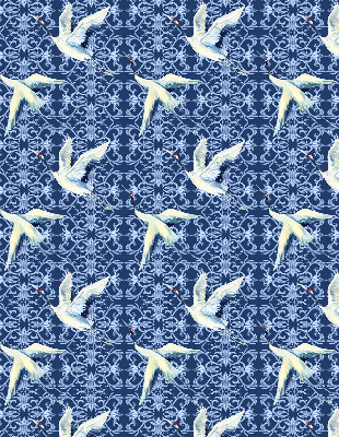 Blackout roller blind for window Herons