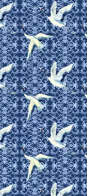 Blackout roller blind for window Herons pattern