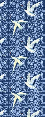 Blackout roller blind for window Herons pattern