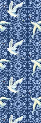 Blackout roller blind for window Herons pattern