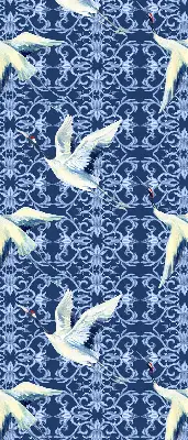 Blackout roller blind for window Herons pattern