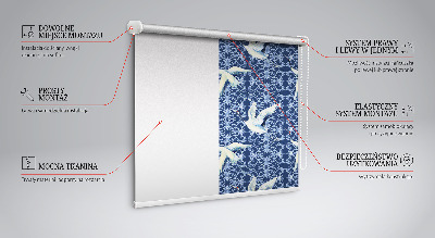 Blackout roller blind for window Herons