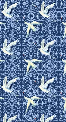 Blackout roller blind for window Herons pattern