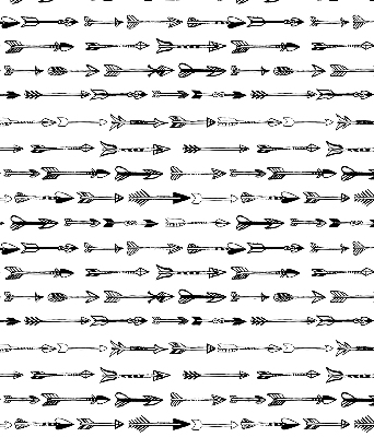 Blackout roller blind sketch of arrows pattern
