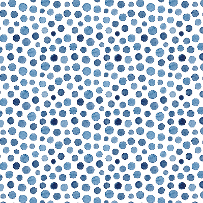 Blackout roller blind for window Blue dots