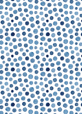 Blackout roller blind for window Blue dots