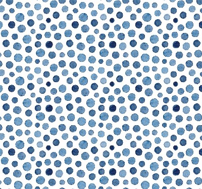 Blackout roller blind for window Blue dots
