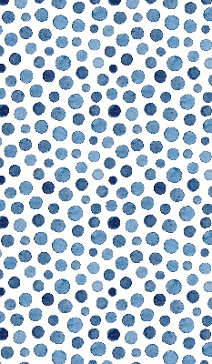 Blackout roller blind for window with blue dots pattern