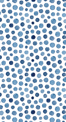 Blackout roller blind for window with blue dots pattern
