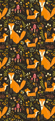 Blackout roller blind Foxes and plants